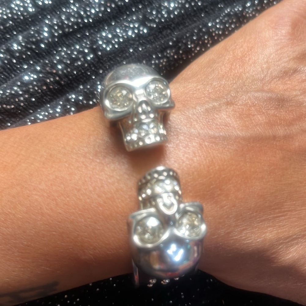 Alexander Mcqueen skull studded hinge bracelet